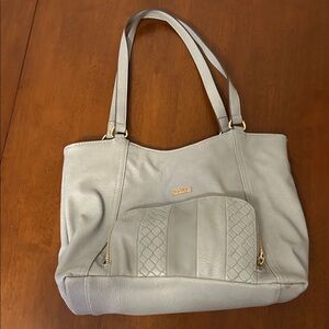 Rosetti Light Gray Leather Handbag